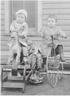 Ernie & Carl Caneva, Clinton, Indiana, 1912